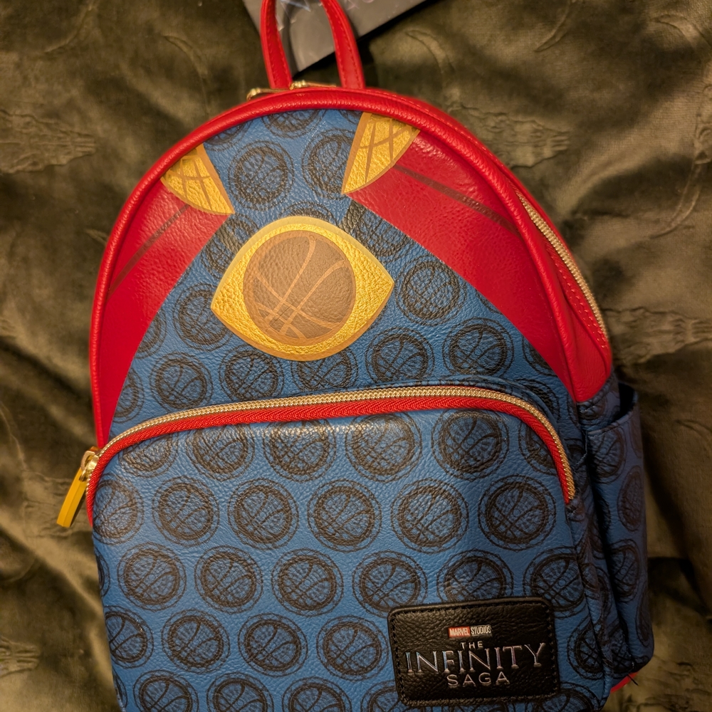 Marvel Infinity Saga Red and Blue Backpack Loungefly